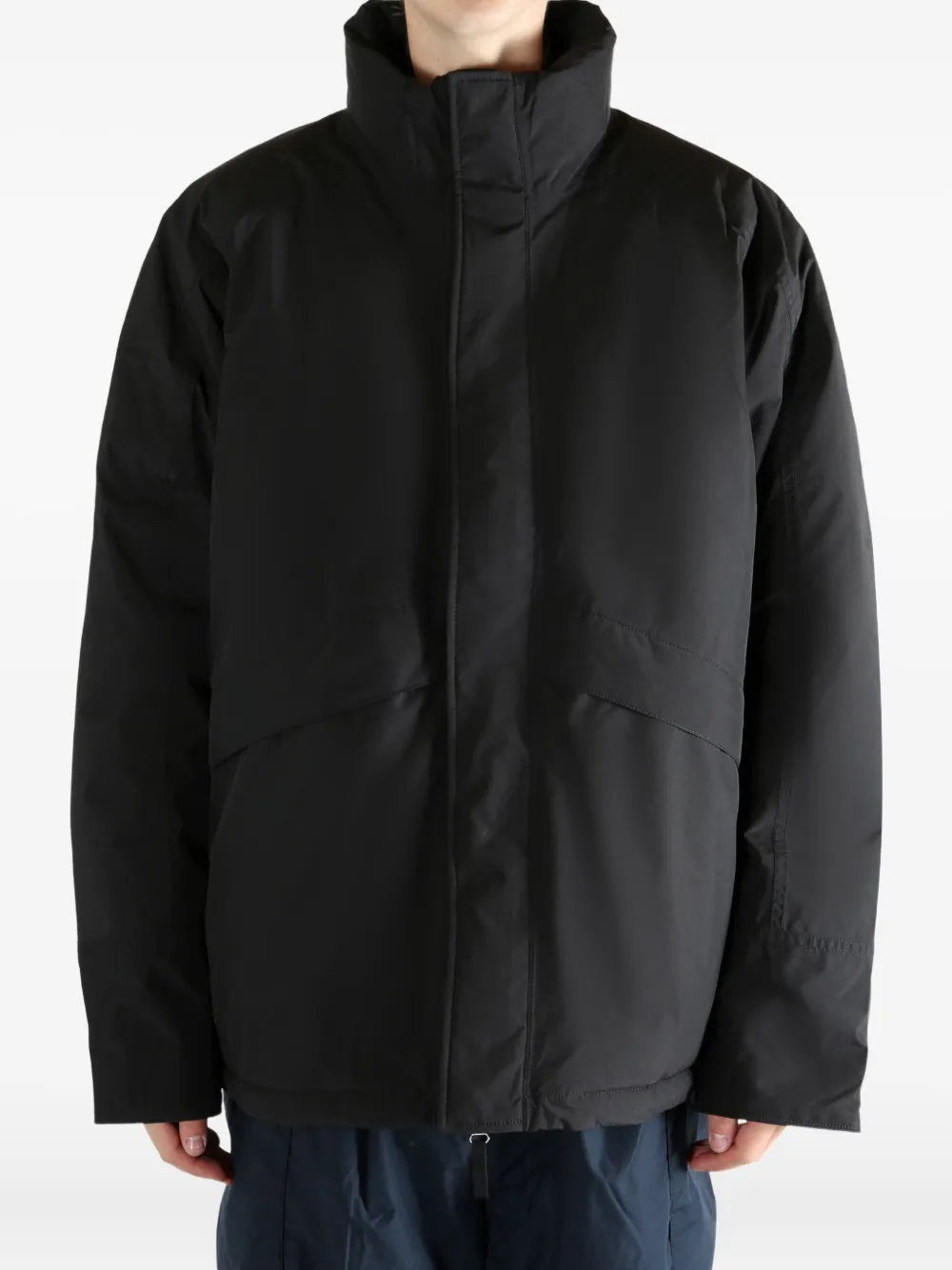 Nanamica Funnel-neck Waterproof Jacket In Gray