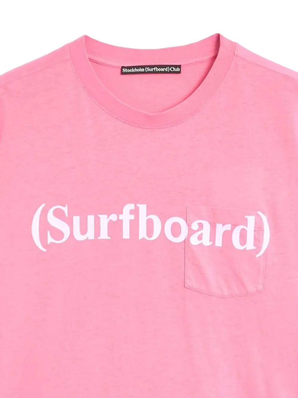 Stockholm Surfboard Club Surfboard T-shirt met zak - Roze