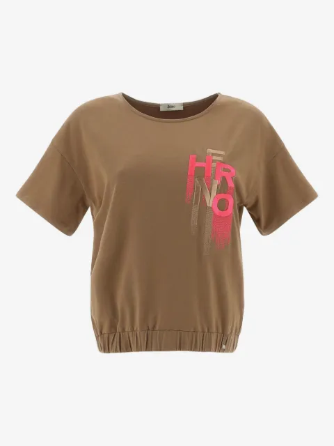 Herno logo crew-neck top