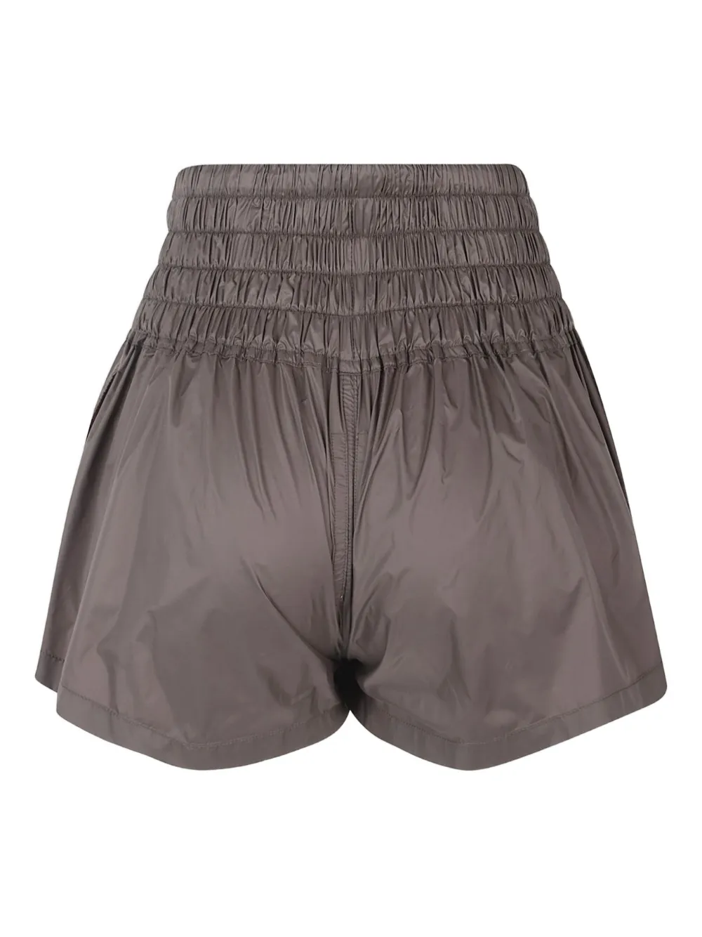 Rick Owens Ruched Boxing Shorts In Gray
