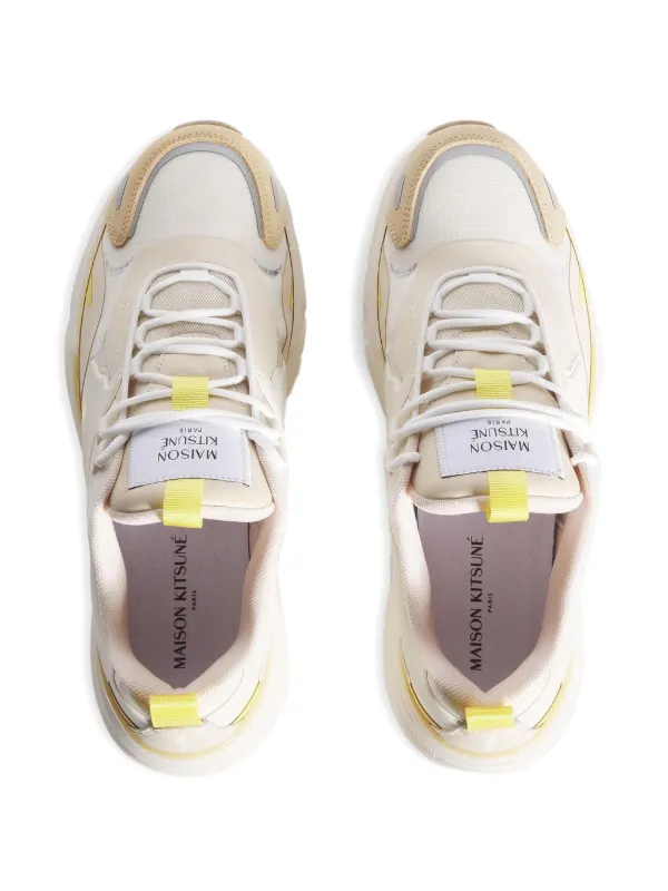Maison Kitsuné Sora Leather Sneakers Neutrals FARFETCH VN