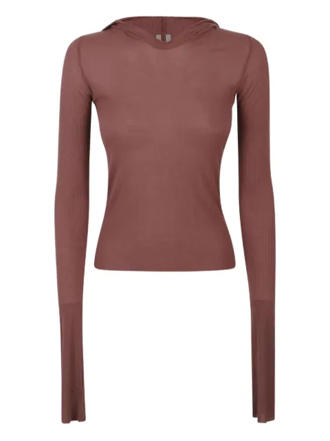 Rick Owens top de canalé con capucha