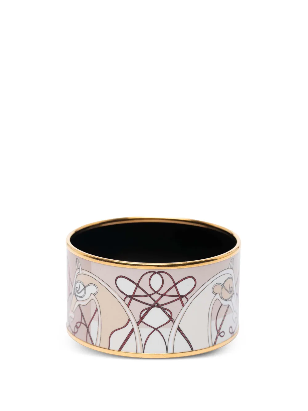 Hermès Pre-Owned 2000-2015 エクストラワイド エナメル Coup de Fouet au Bloc コスチューム Hermès Pre-Owned 2000-2015 エクストラワイド エナメル Coup de Fouet au Bloc コスチューム