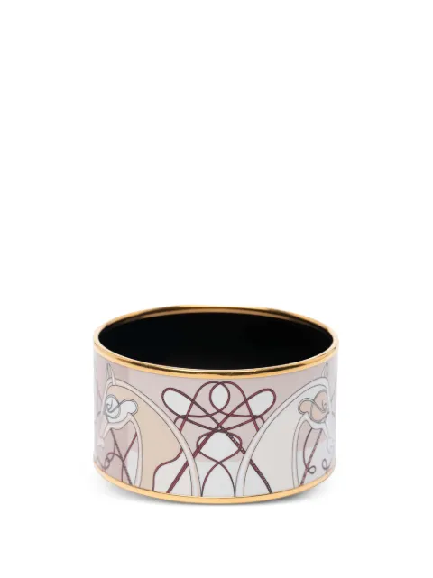 Hermès Pre-Owned 2000-2015 Extra Wide Enamel Coup de Fouet au Bloc Bracelet costume bracelet