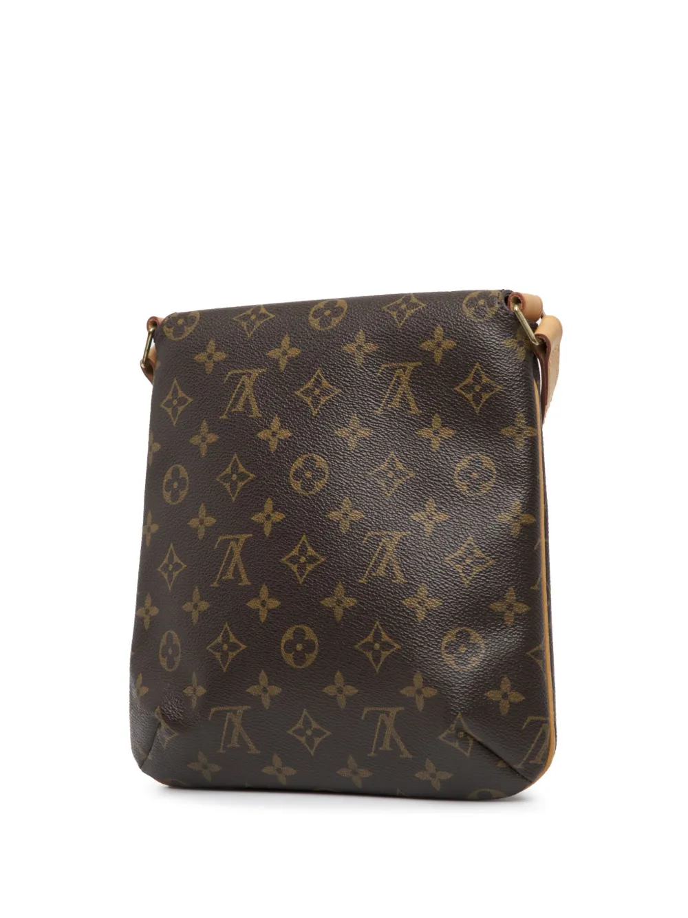 Pre-owned Louis Vuitton 2003 Monogram Musette Salsa Pm Long Strap Crossbody Bag In Brown