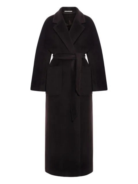 Tagliatore belted alpaca wool coat