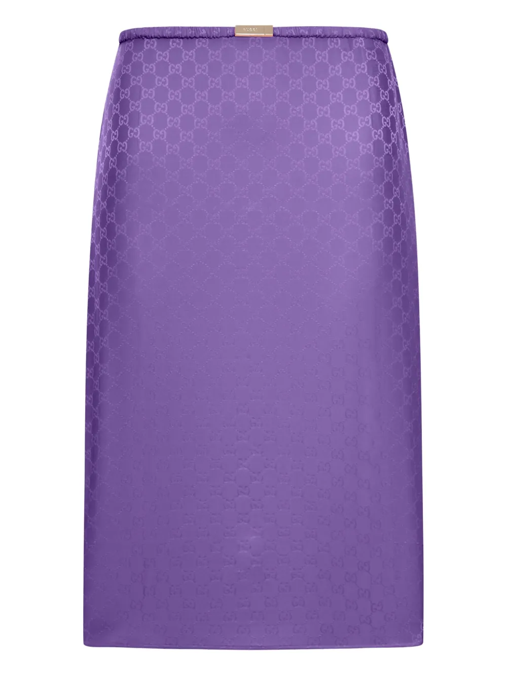 Gucci Silk Skirt Featuring Elasticated Waist In Blue