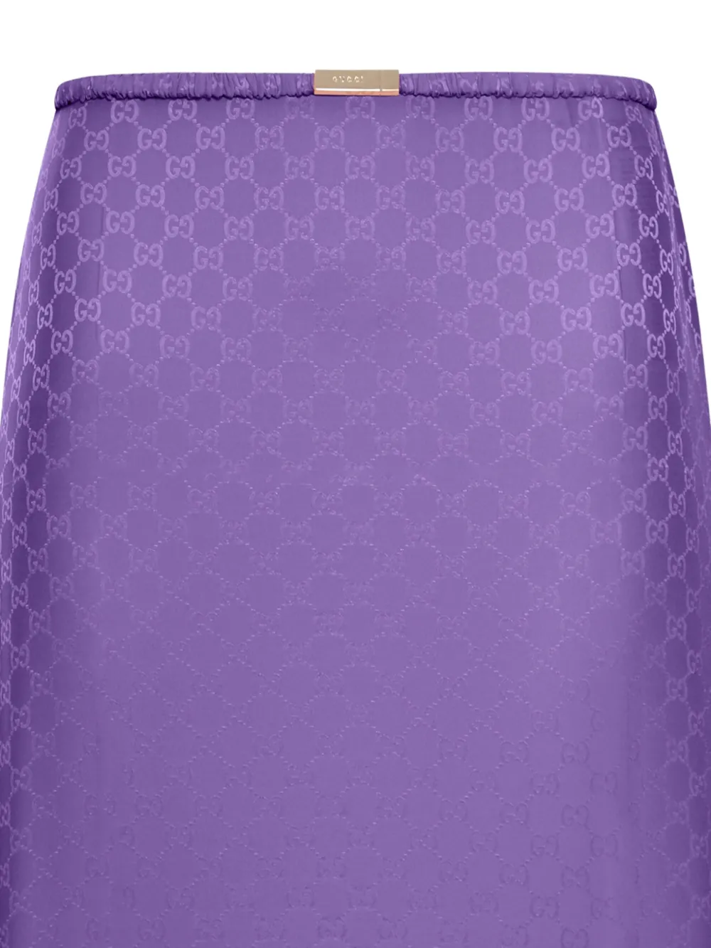 Gucci Zijden midi-rok met GG-jacquard - Paars