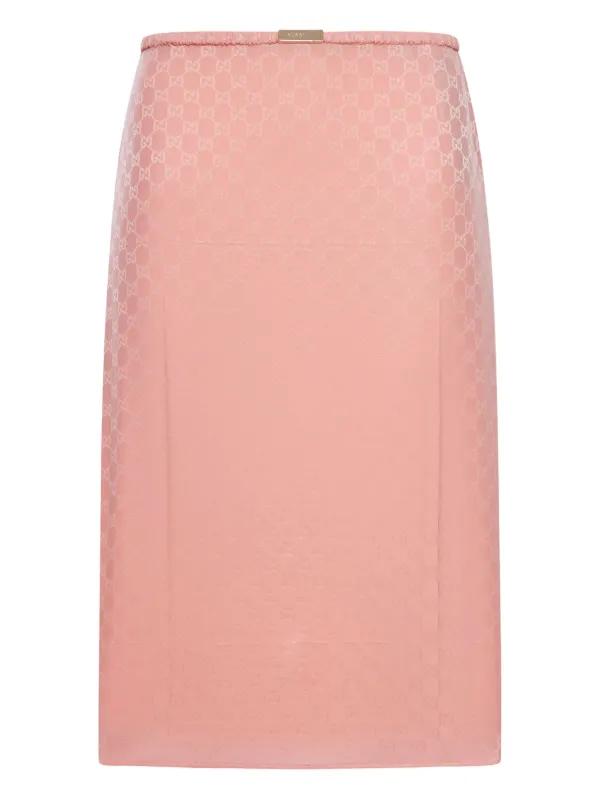 Gucci GGジャカード ミディスカート | ピンク | FARFETCH JP