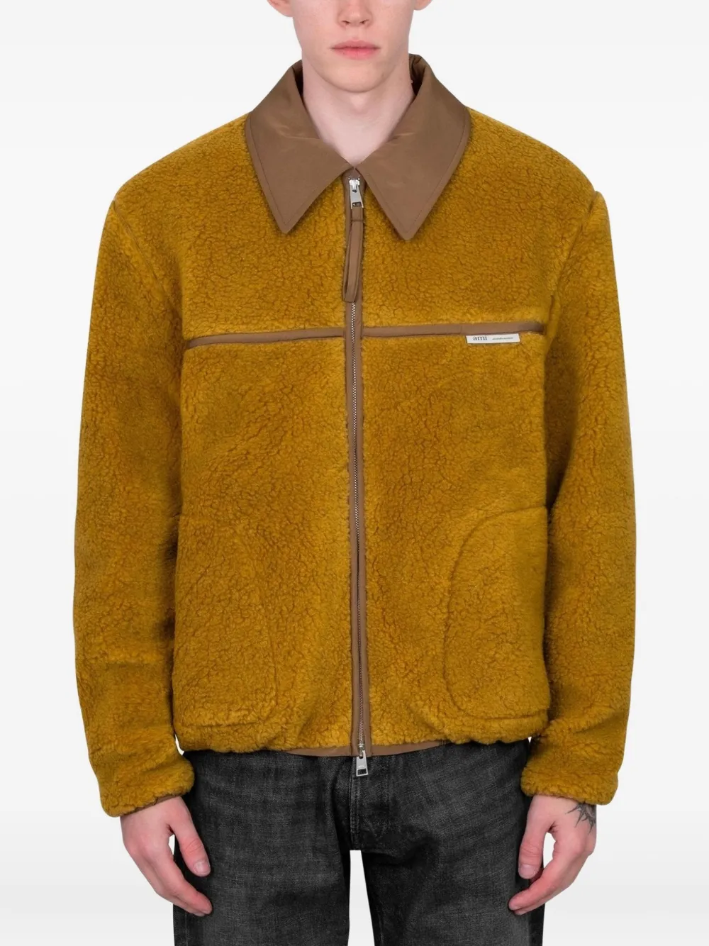 AMI Paris wool shirt jacket | Yellow | Image 1