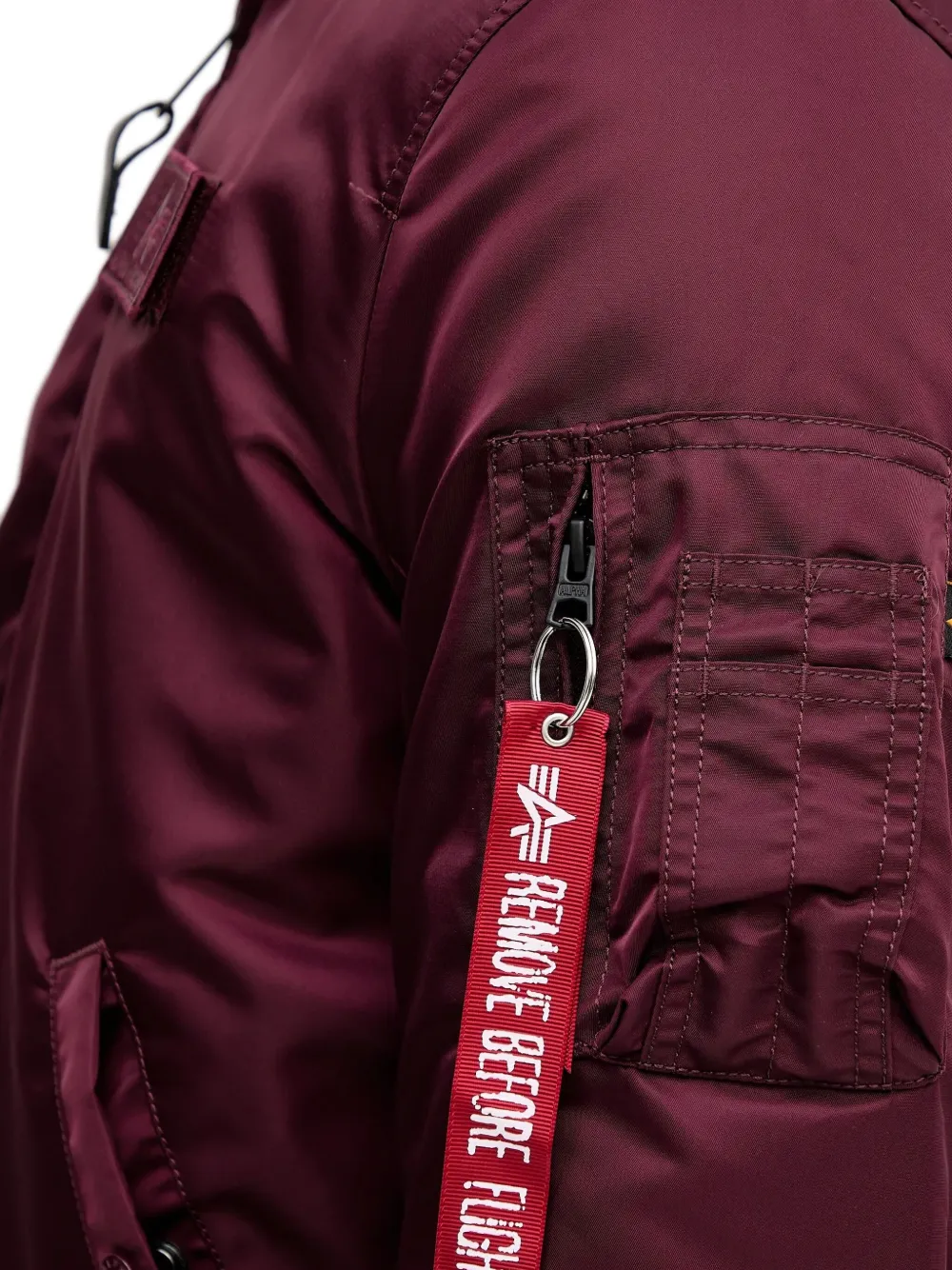 Alpha Industries MA-1 bomberjack met capuchon print en rits Rood