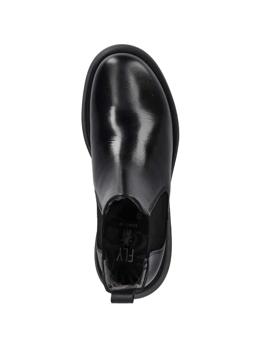 Fly London Lug Chelsea laarzen met logodetail Zwart