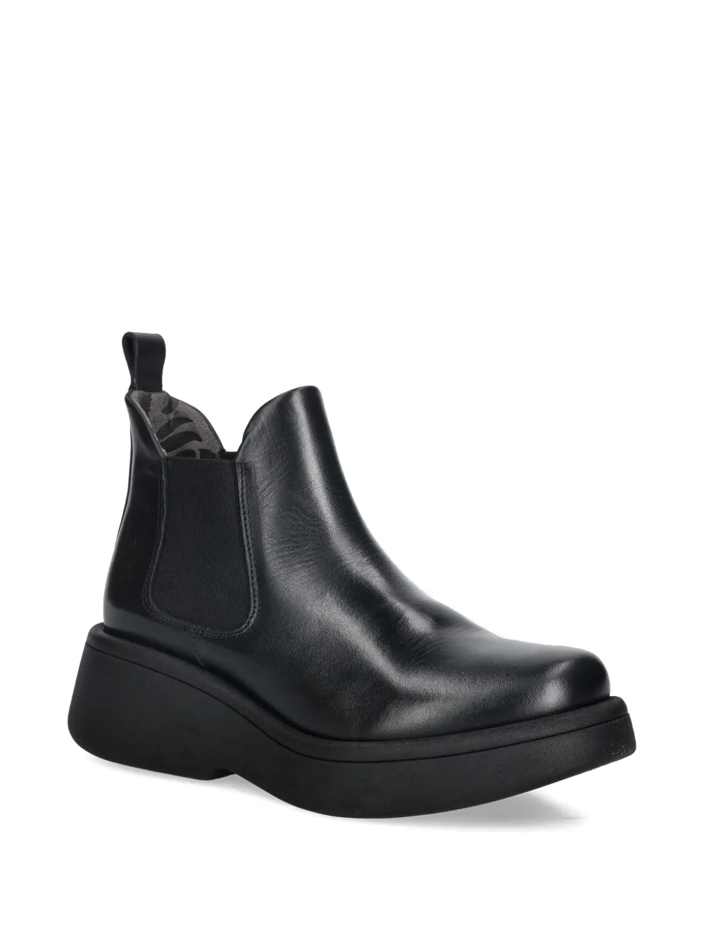 Fly London Lug Chelsea laarzen met logodetail Zwart