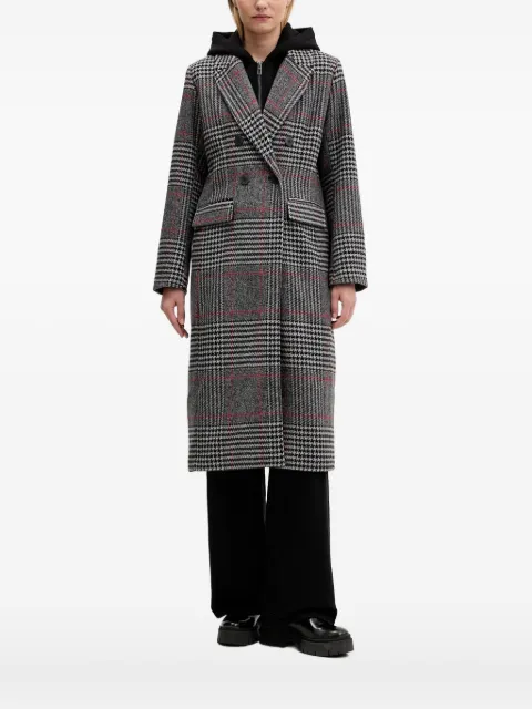 Desigual check-pattern double-breasted coat