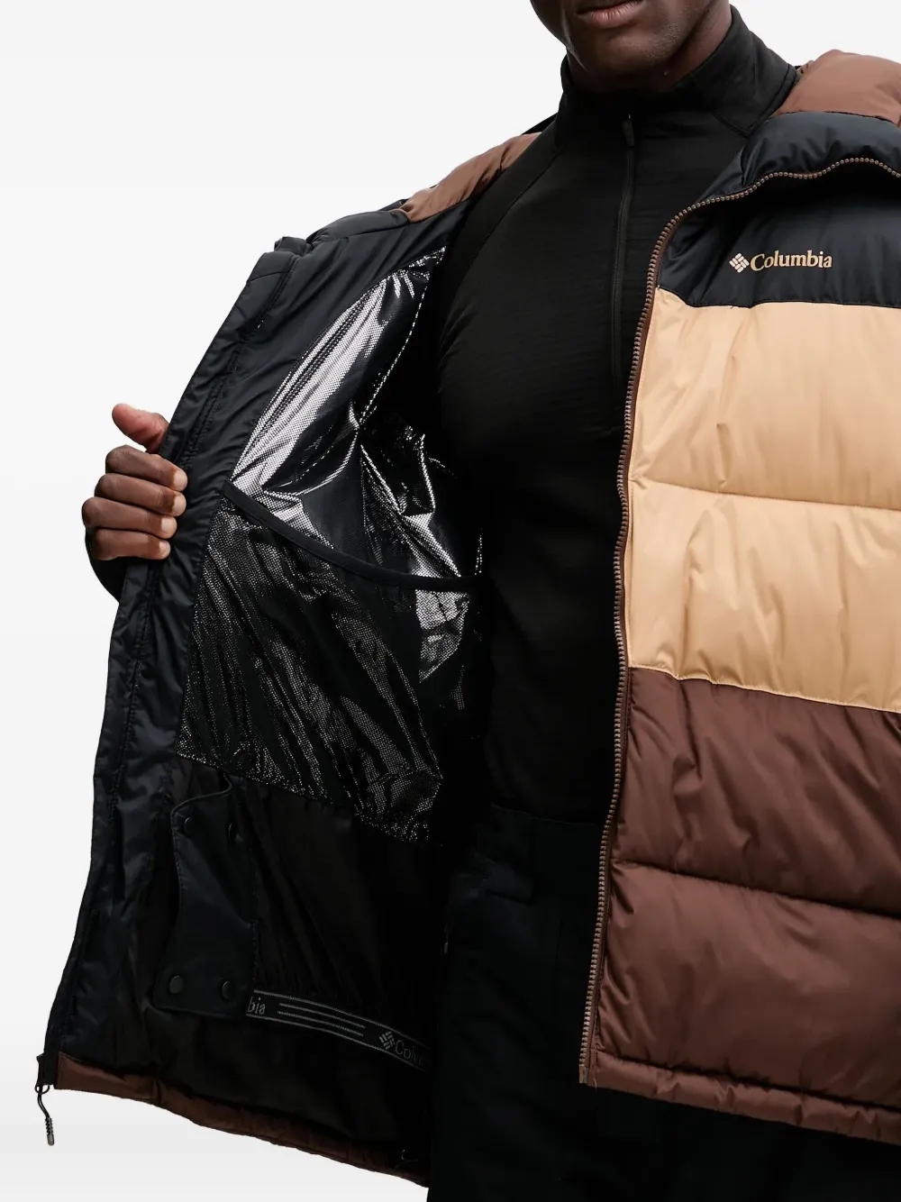 Columbia Gewatteerd jack met capuchon Zwart