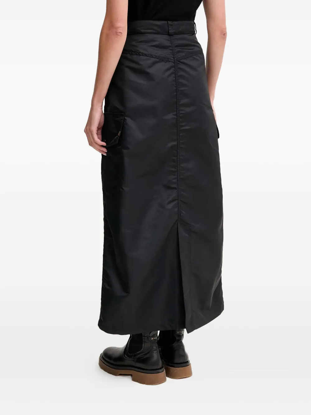Alpha Industries Cargo-pocket Maxi Skirt In Black