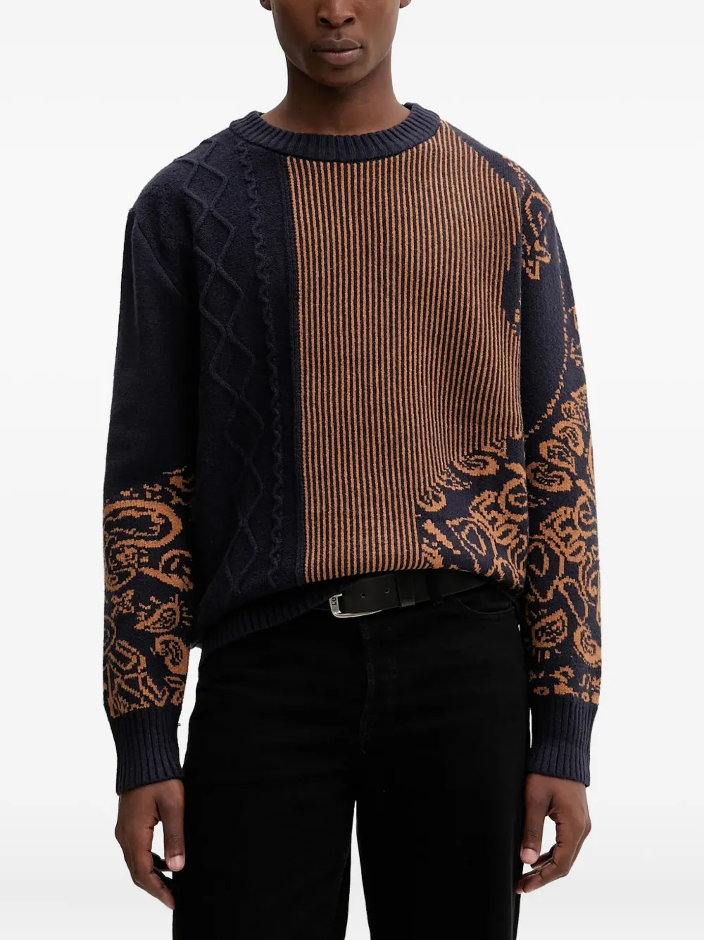 Desigual suéter con motivo de rayas | azul | Image 1