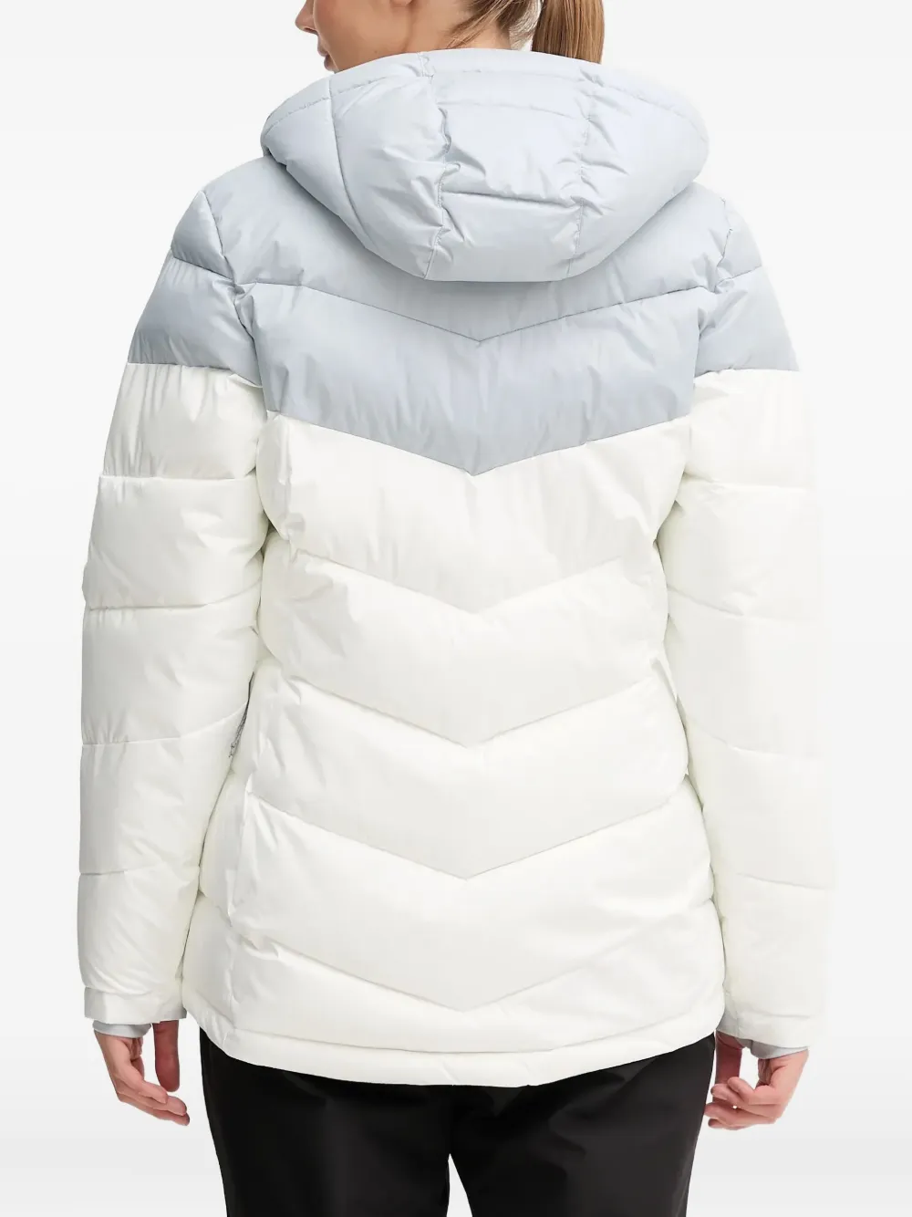 Columbia Hooded Zipped Ski Jacket In White