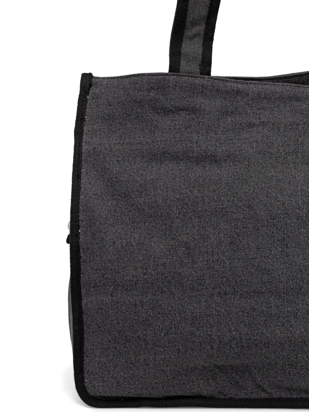 Desigual Medium Mickey Mouse Denim Shoulder Bag In Black