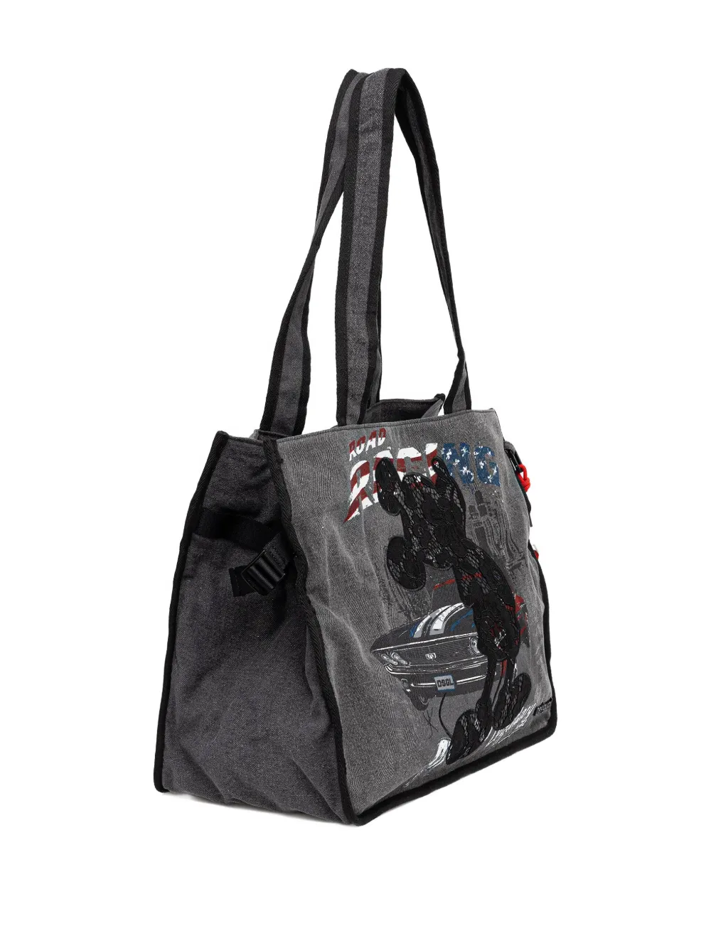 Desigual medium Mickey Mouse denim shoulder bag - Grijs
