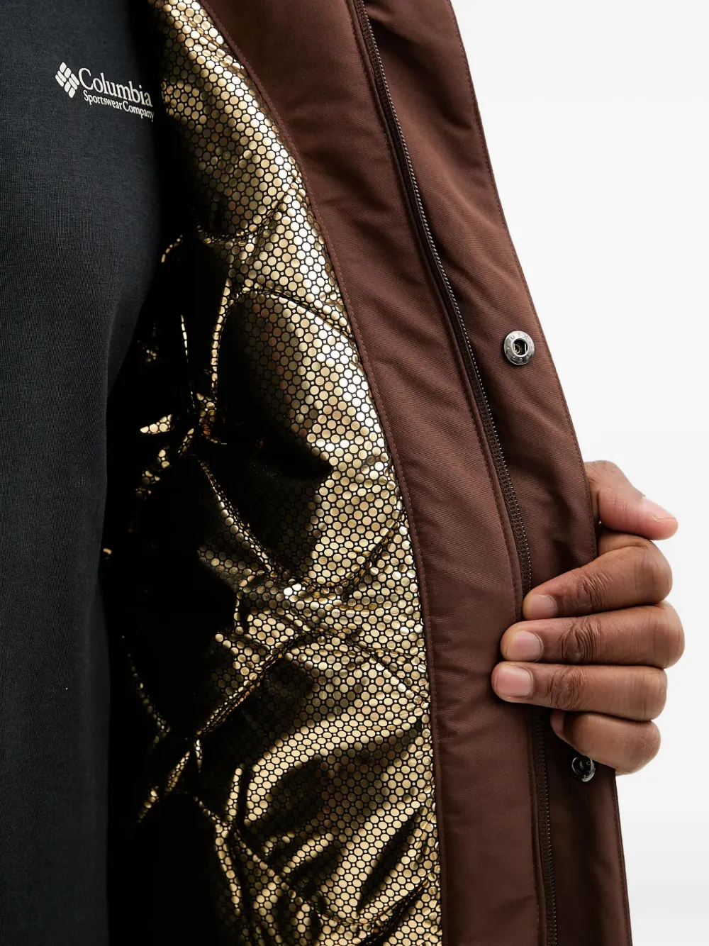 Columbia Jack met klepzakken en logoprint Bruin