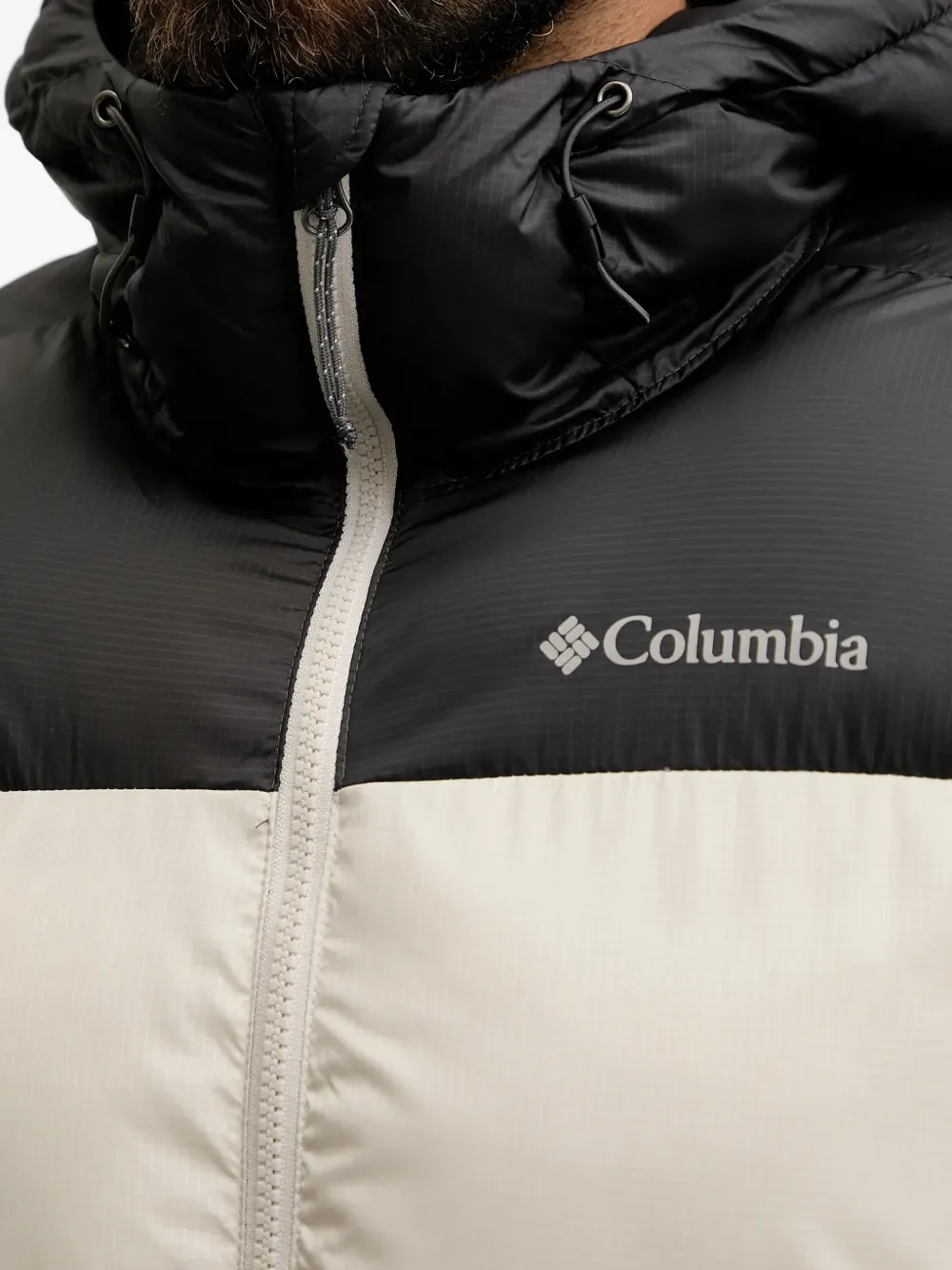 Columbia Gewatteerd jack met colourblocking en capuchon Beige