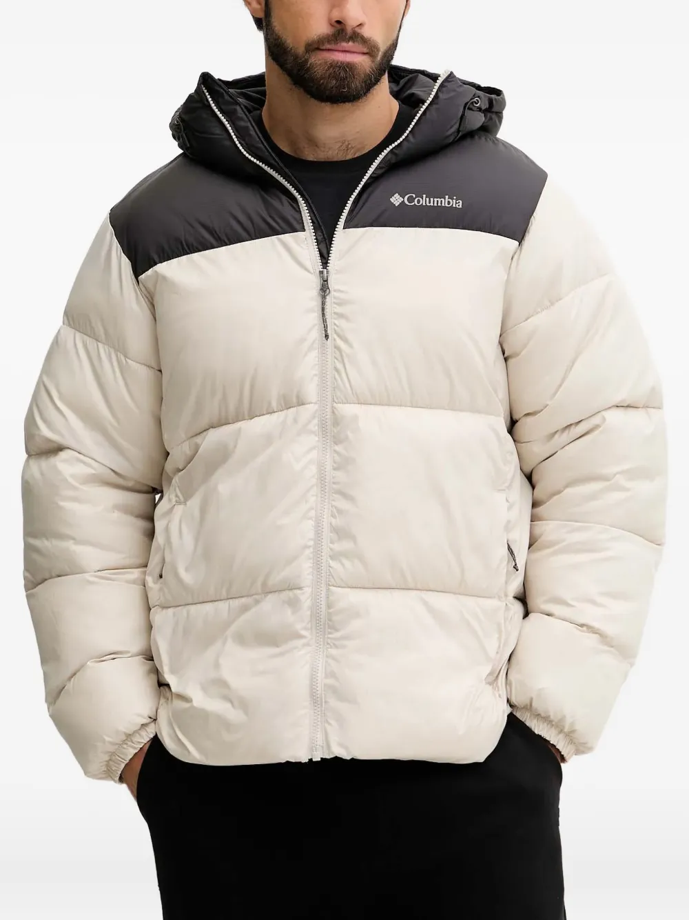 Columbia hooded colour-block padded jacket | tons neutres | Image 1