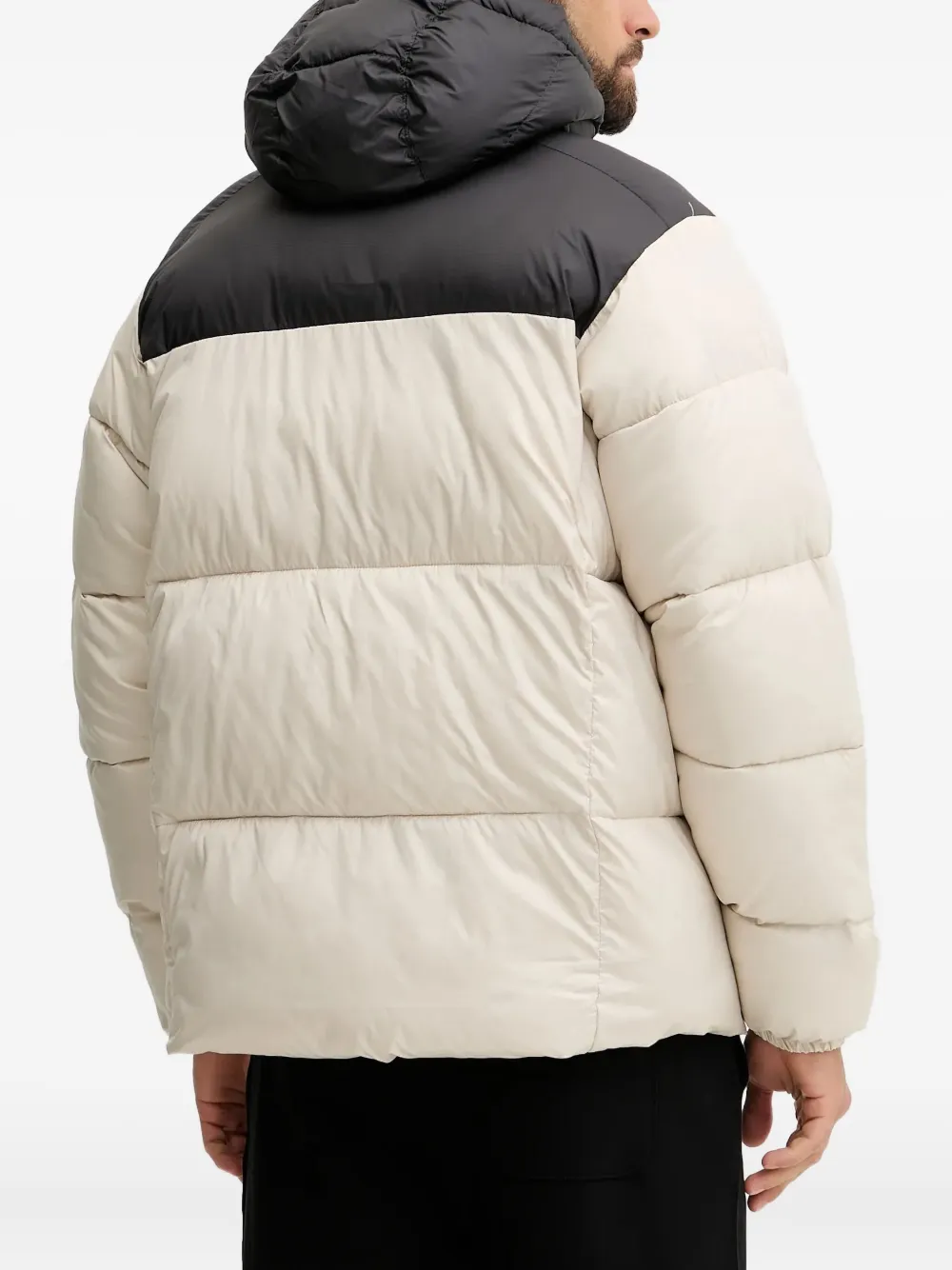 Columbia Gewatteerd jack met colourblocking en capuchon Beige