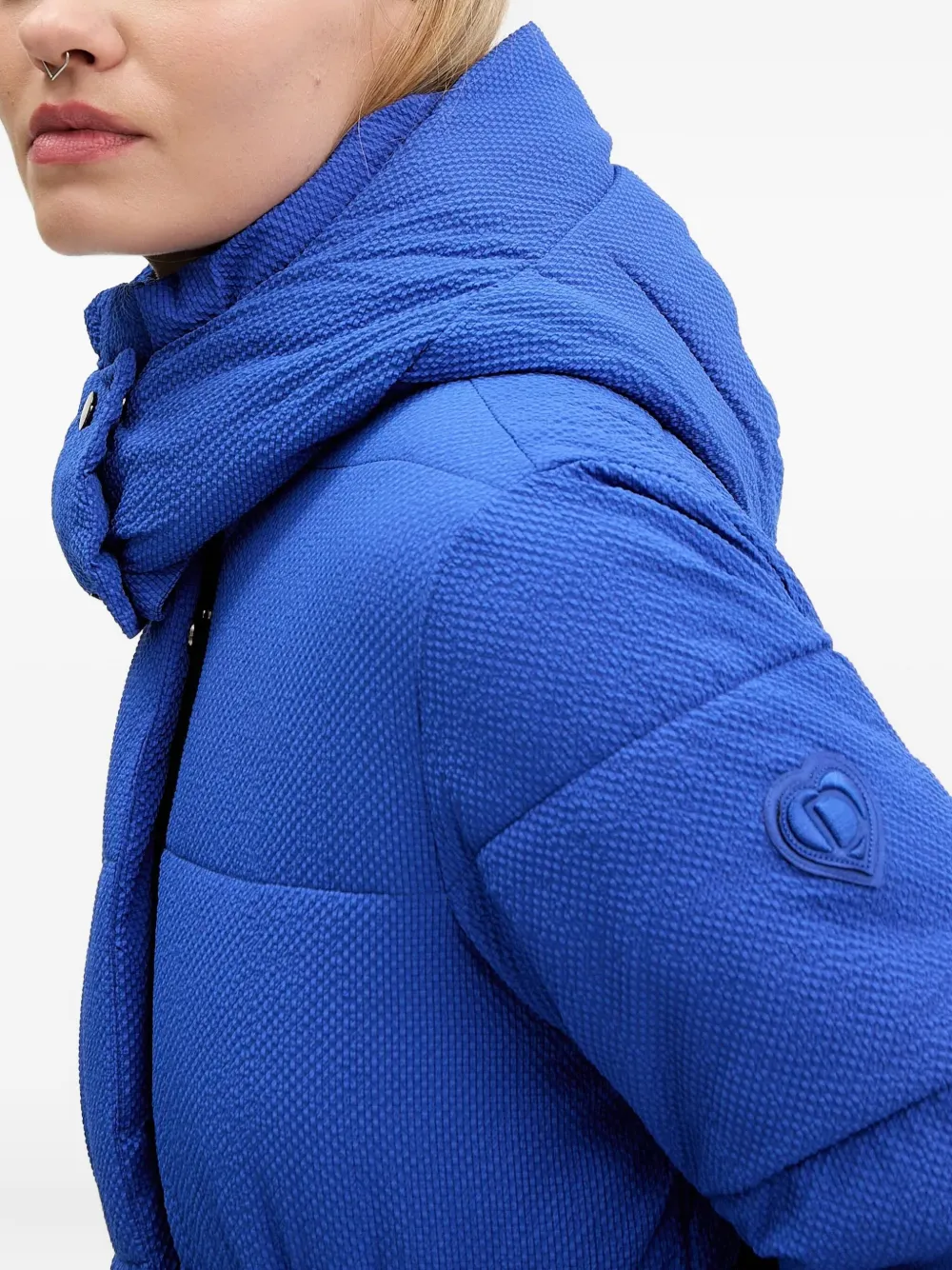 Desigual Gewatteerde jas met capuchon Blauw