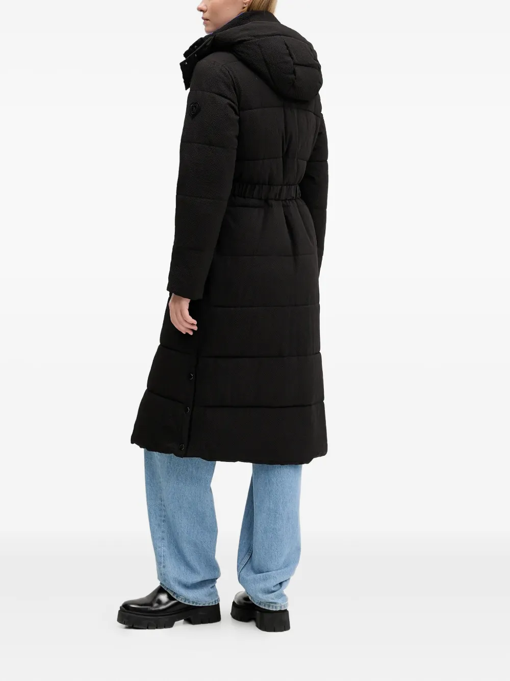 Desigual Hooded-neckline Padded Coat In Black