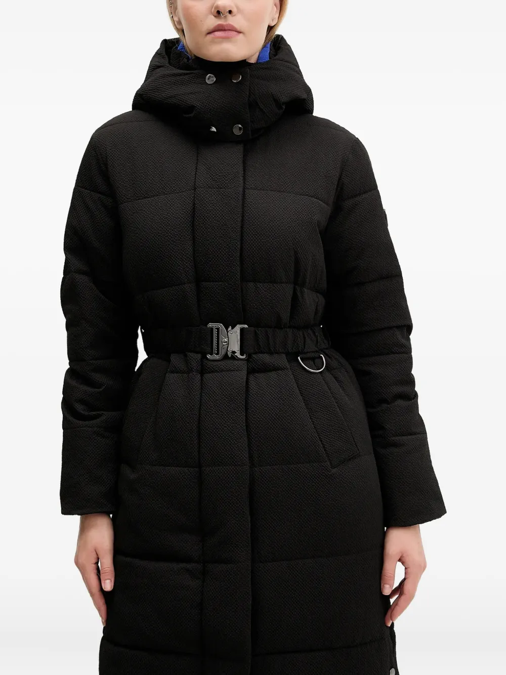 Desigual Hooded-neckline Padded Coat In Black