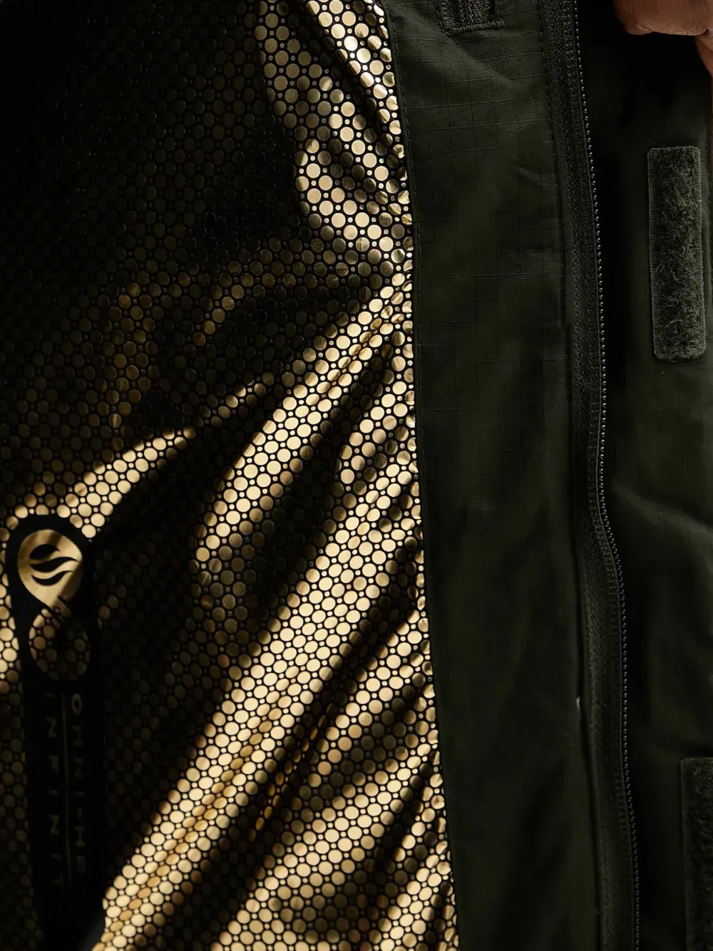 Columbia Gewatteerd jack met logoprint Groen