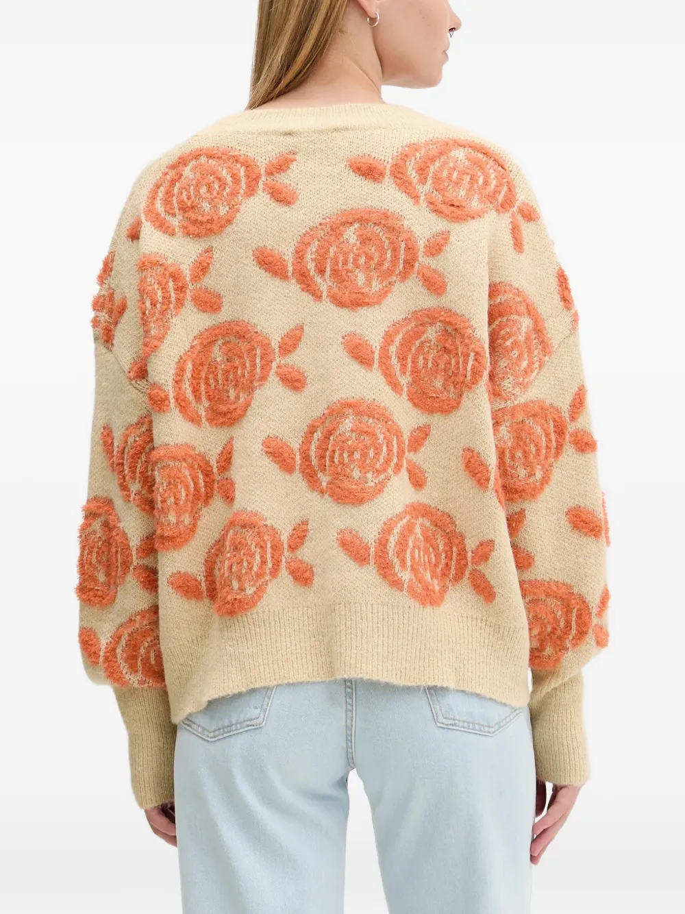 Desigual Floral Buttoned Cardigan - Neutrals 
