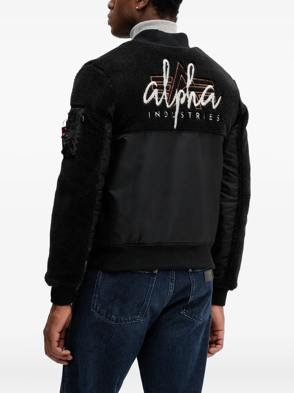 Alpha Industries MA-1 teddy bomberjack Zwart