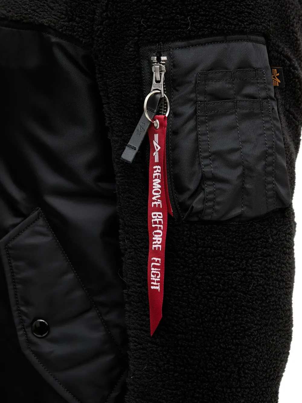 Alpha Industries MA-1 teddy bomberjack Zwart