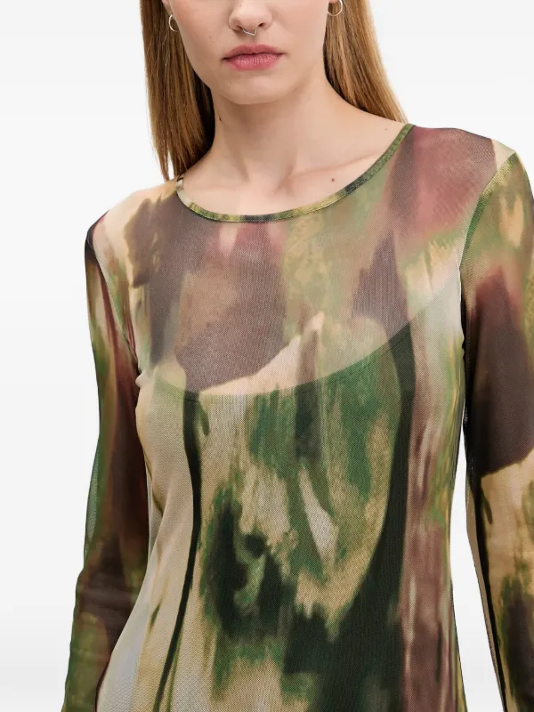 Desigual Long-sleeve Maxi Dress - Brown