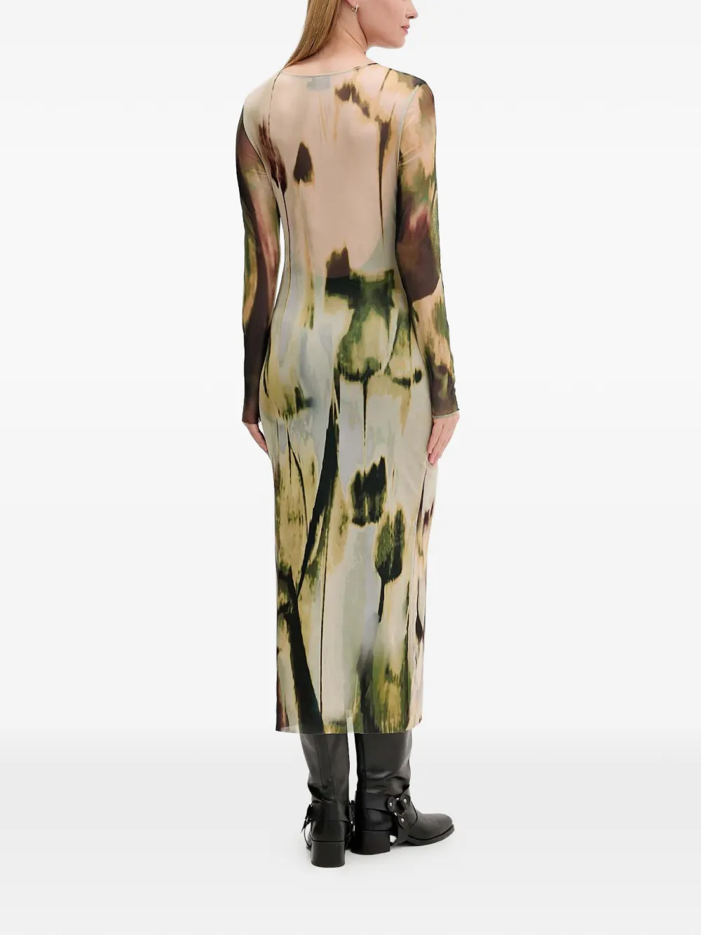 Desigual Maxi-jurk met lange mouwen Bruin