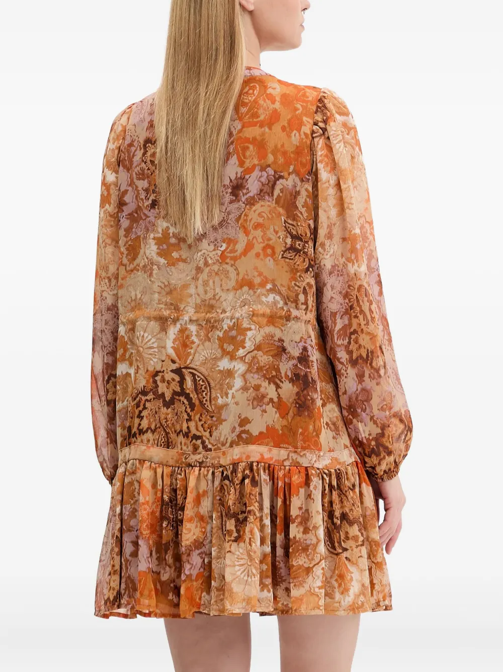 Desigual Tie-neck Dress In Multi