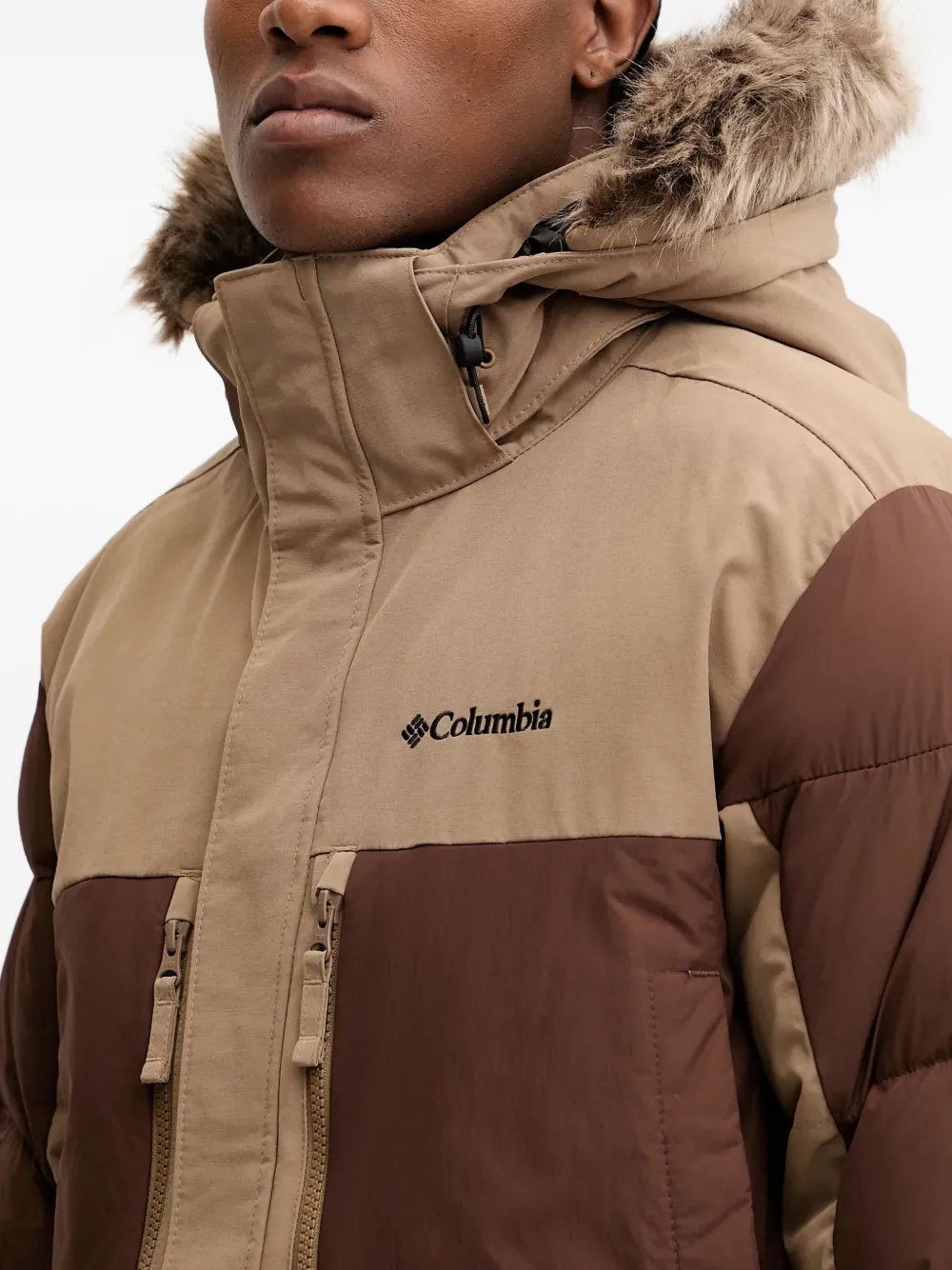 Columbia Gewatteerd jack met capuchon Beige
