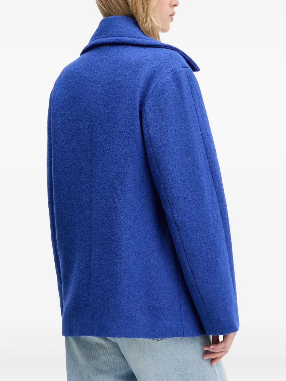 Desigual Button-fastening Coat In Blue