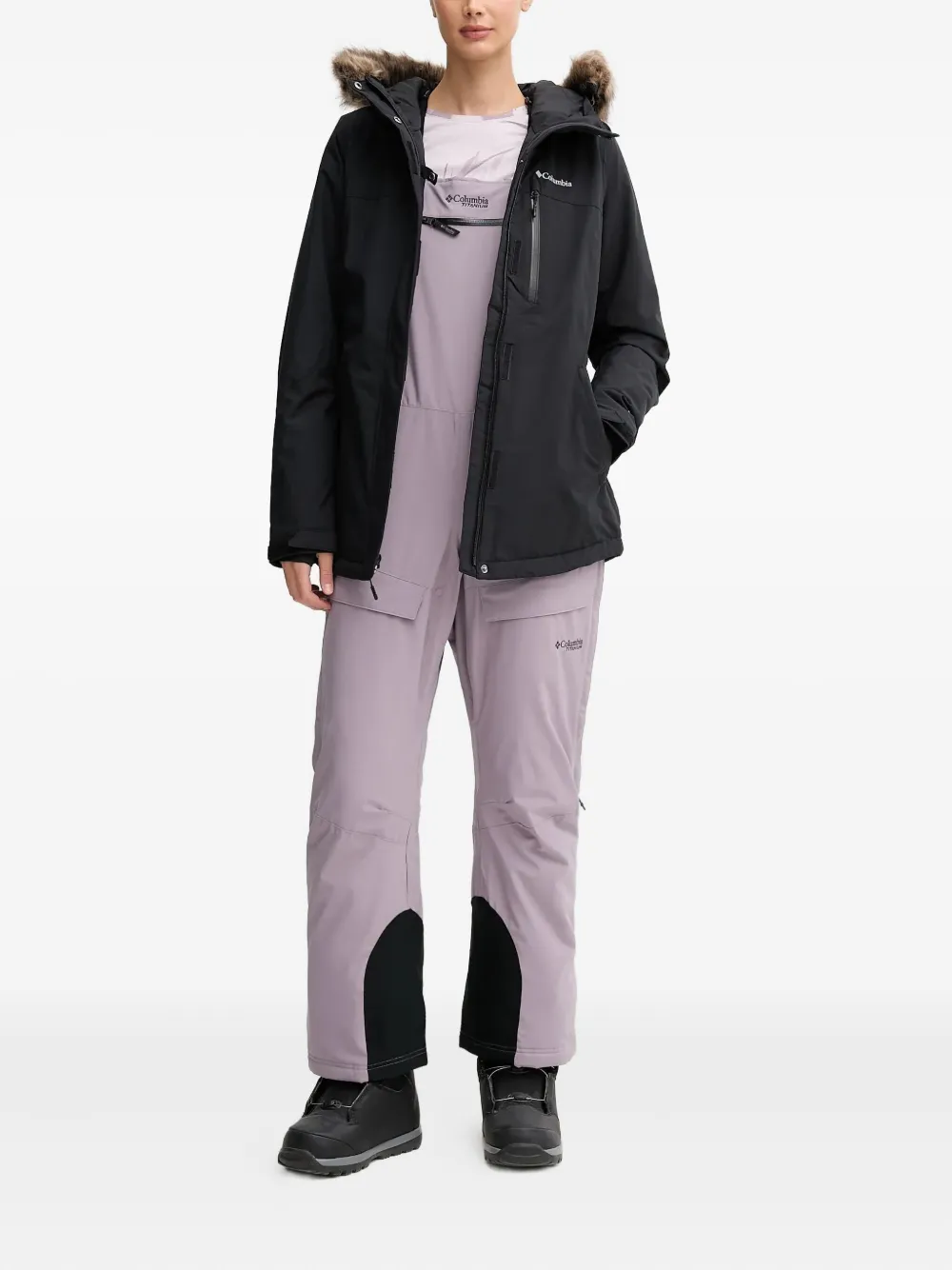 Columbia Logo-print Ski Jacket In Black