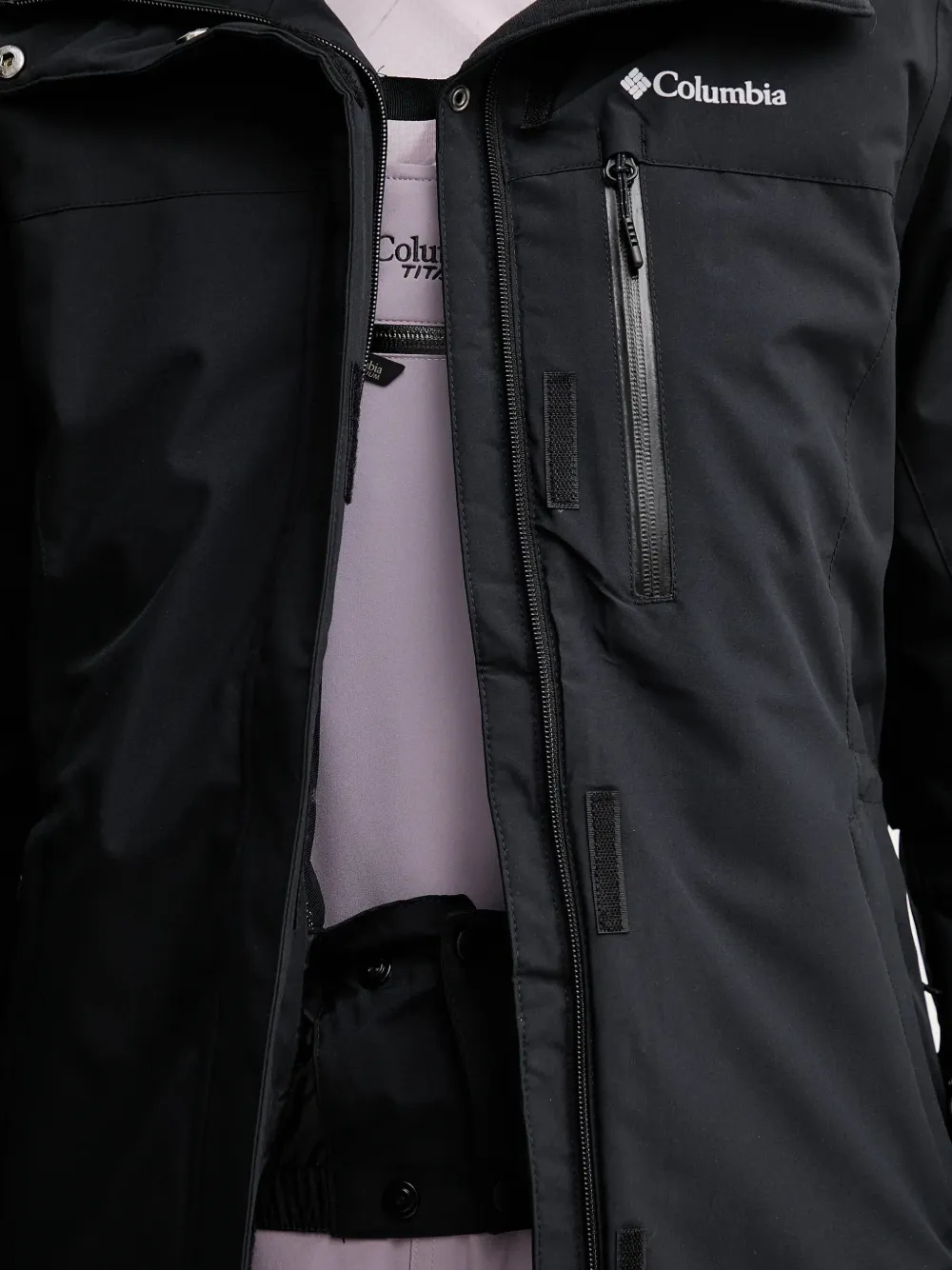 Columbia Logo-print Ski Jacket In Black