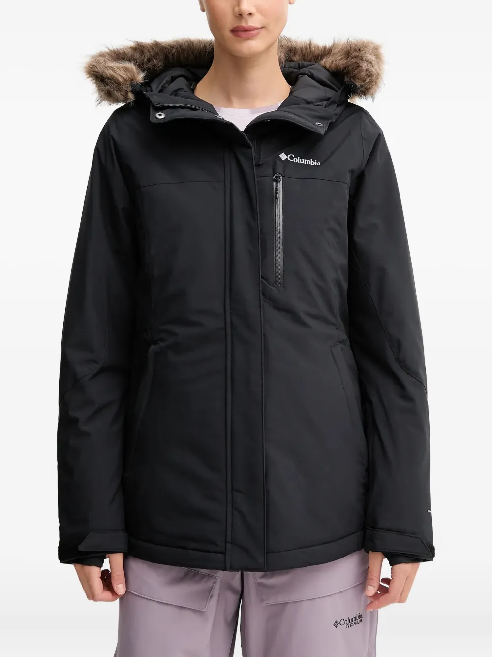 Columbia Logo-print Ski Jacket In Black