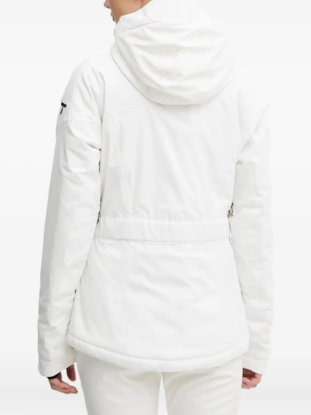 Columbia Hooded Belted Ski Jacket In White