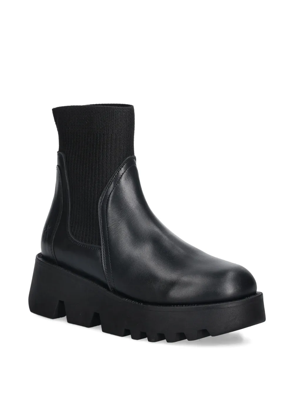 Fly London Chelsea laarzen met ribgebreid detail Zwart