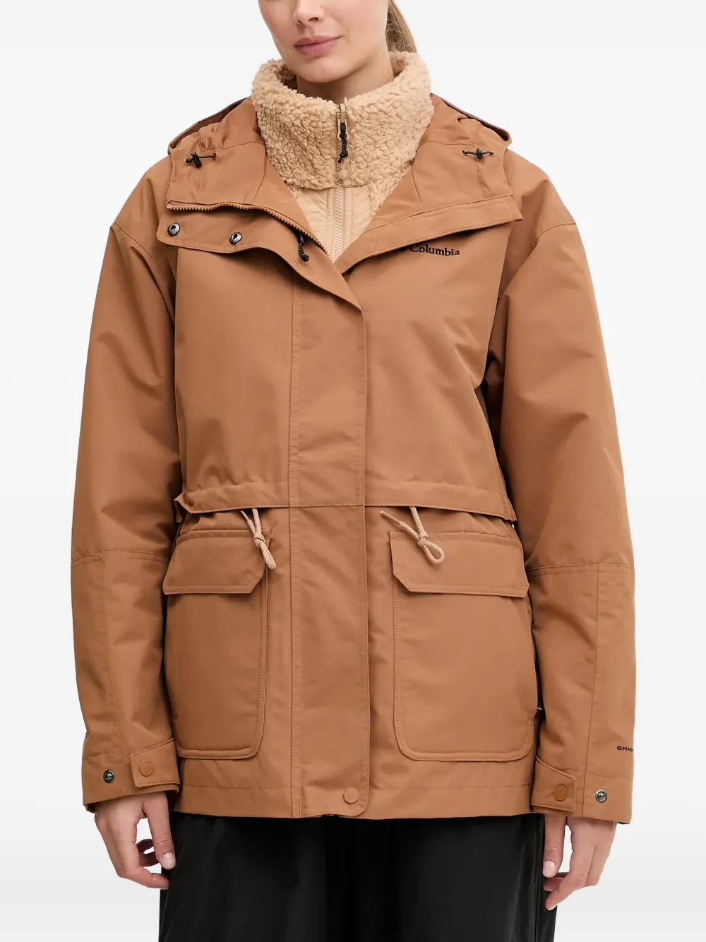 Columbia drawstrings hooded jacket | Brown | Image 1