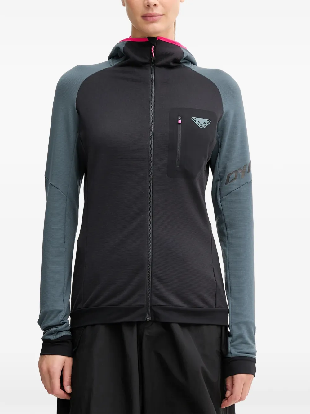 DYNAFIT Radical Polartec® zip pocket hoodie top | Black | Image 1