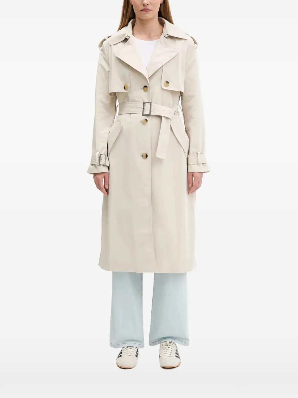 Desigual pleated-back trench coat - Toni neutri