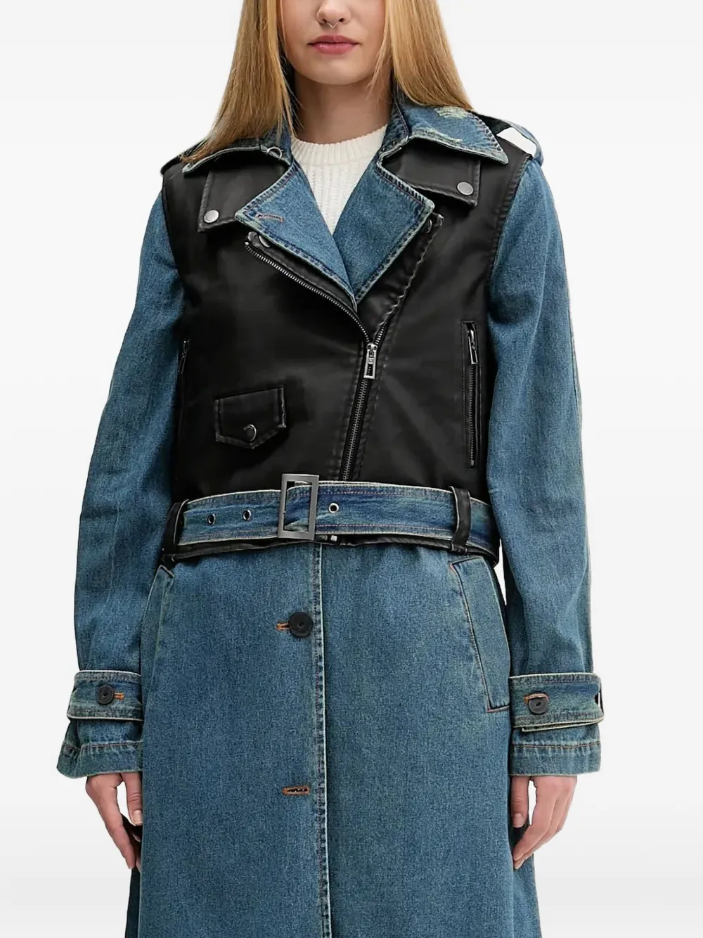 Desigual Jas met ceintuur Blauw