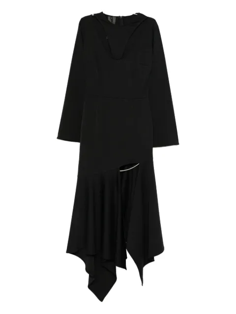 RHIZOME Shelby asymmetric midi dress